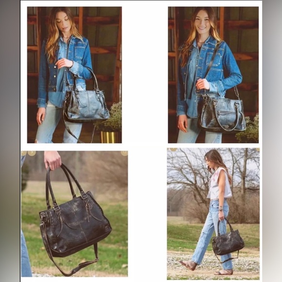 NWT Bed Stu Rockababy Satchel Shoulder Crossbody Black Hand Wash MSRP $270 - Picture 14 of 14